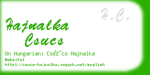 hajnalka csucs business card